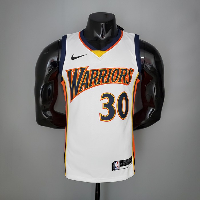 Curry #30 Warriors Rookie White NBA Jersey