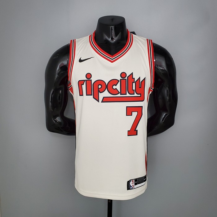 ROY#7 Portland Trail Blazers Beige NBA Jersey