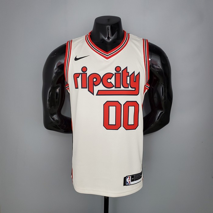 ANTHONY#00 Portland Trail Blazers Beige NBA Jersey