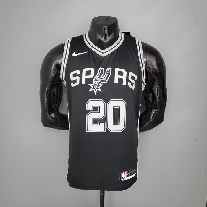GINOBILI#20 Spurs Black NBA Jersey