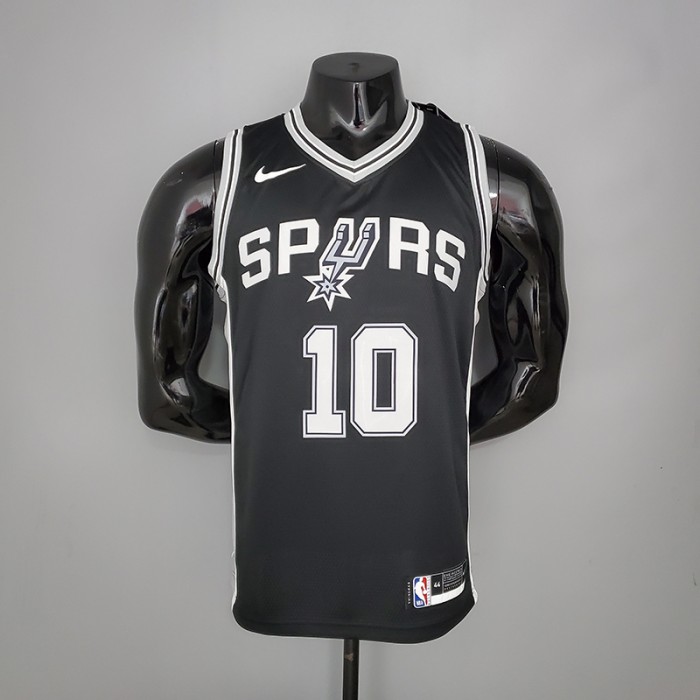 DeROZAN#10 Spurs Spurs Black NBA Jersey