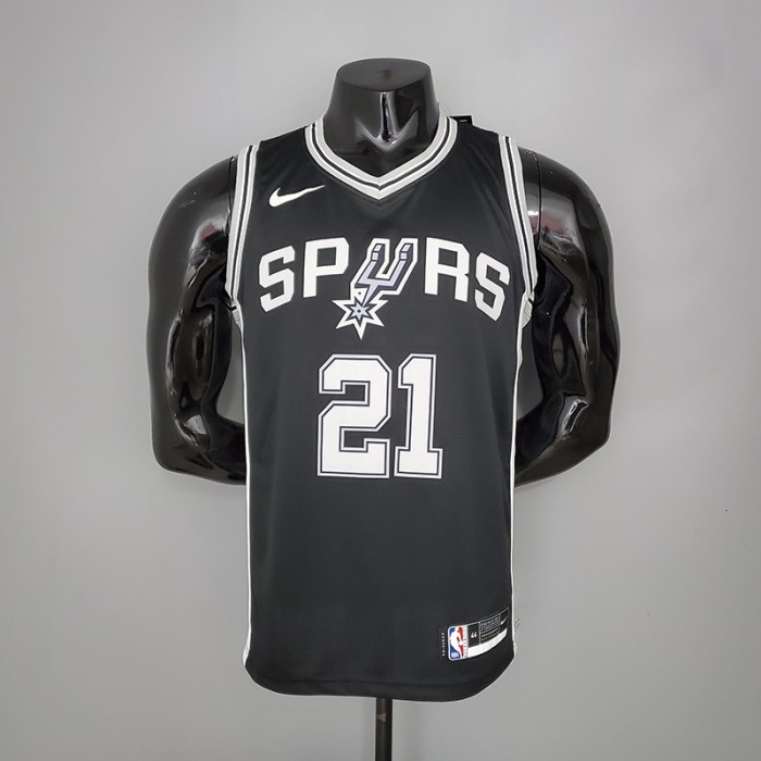 DUNCAN#21 Spurs Black NBA Jersey