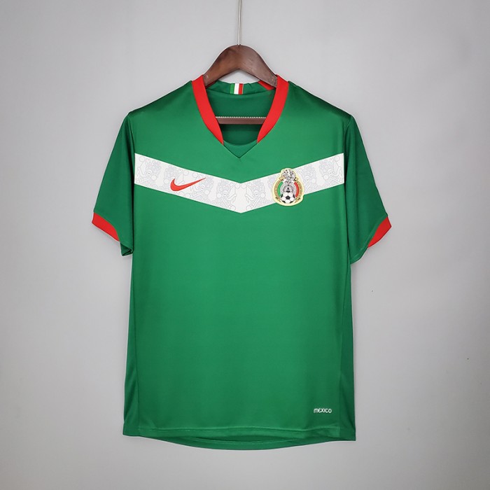 Retro Mexico 2006 Home version short sleeve training suit