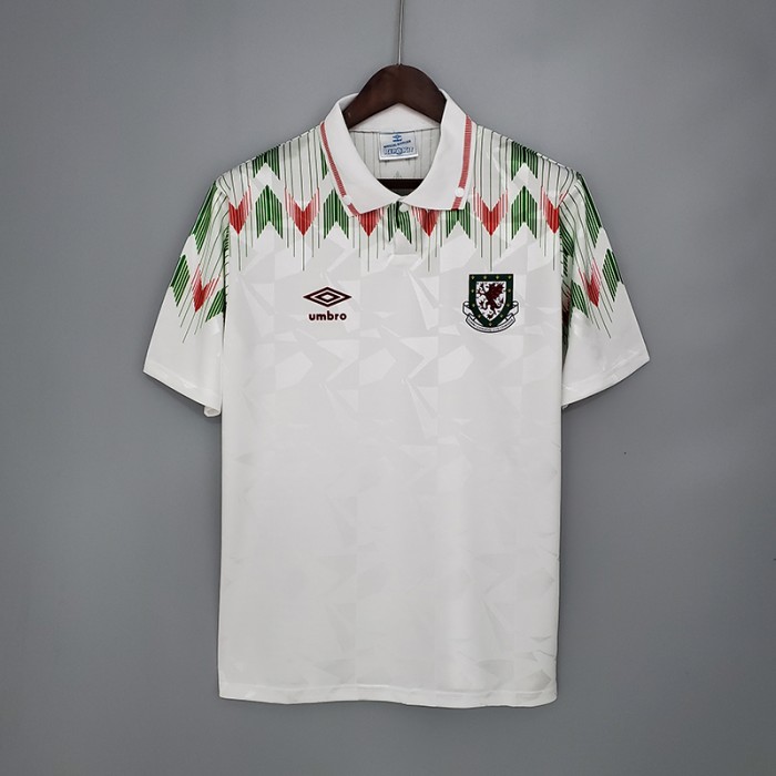 Retro Wales 90/92 away version short sleeve training suit