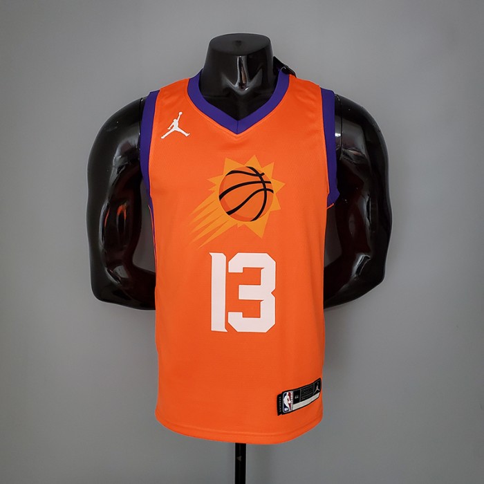 2021 NASH#13 Suns Jordan Theme Orange NBA Jersey