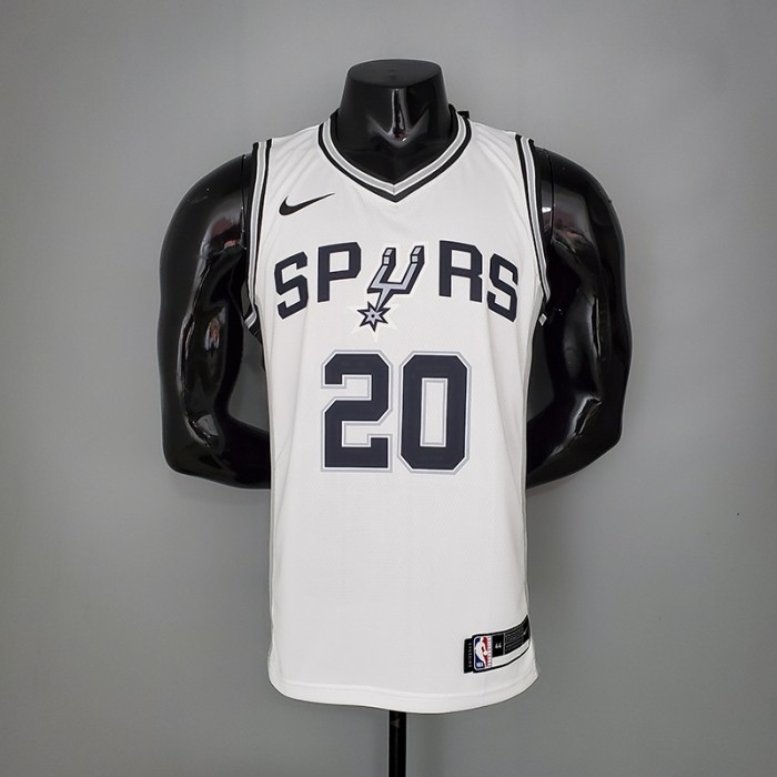 GINOBILI#20 Spurs White NBA Jersey