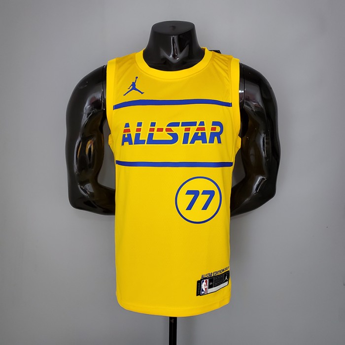 2021 DONCIC#77 All-Star Yellow NBA Jersey