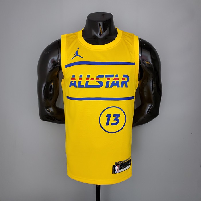 2021 GEORGE#13 All-Star Yellow NBA Jersey