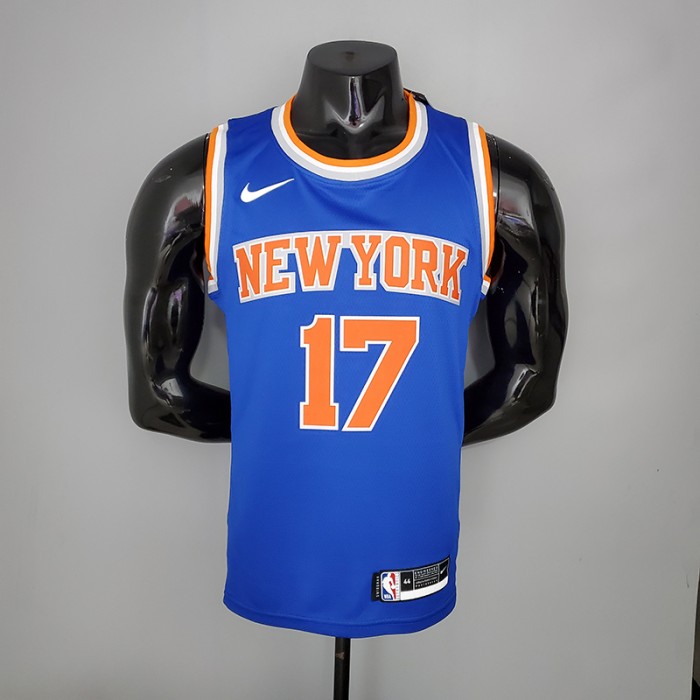 2021 LIN 17 New York Knicks Blue NBA Jersey 8333119