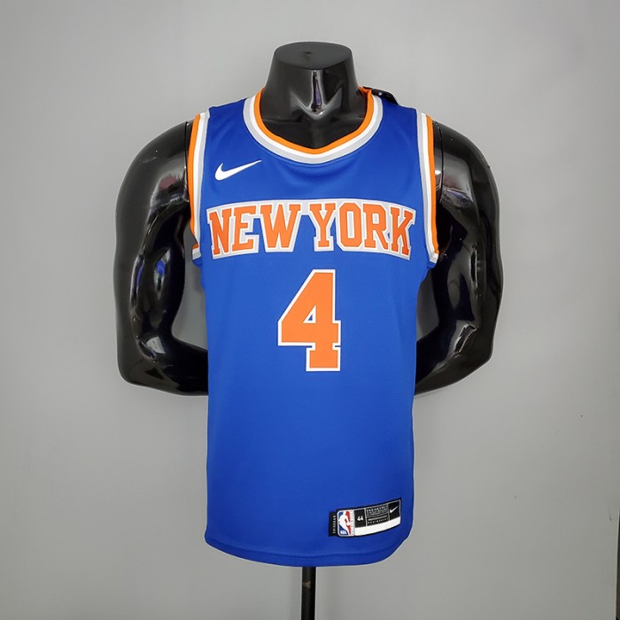 2021 ROSE 4 New York Knicks Blue NBA Jersey 6201869