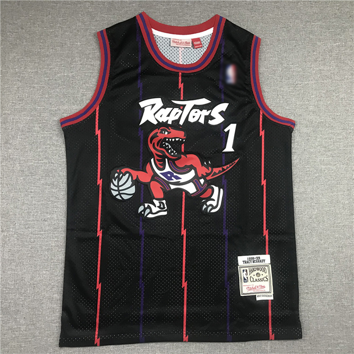 Toronto Raptors 1 Retro Black Dragon NBA Jersey 6370865