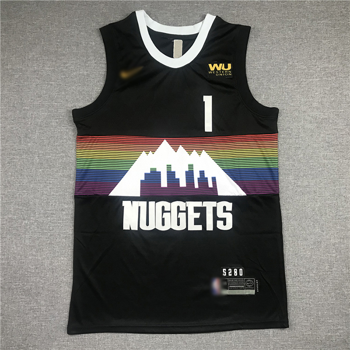 Denver Nuggets 1 Black NBA Jersey 4648577