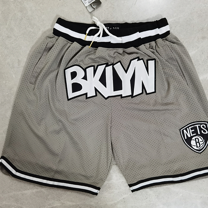 Brooklyn Nets Gray NBA Shorts 4594812