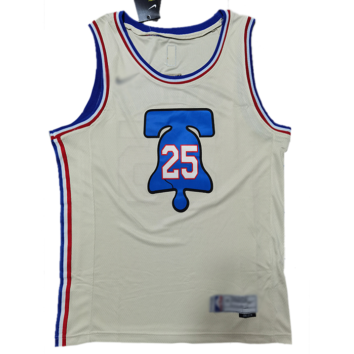Philadelphia 76ers 25 Ben Simmons Bonus Edition White NBA Jersey 2932725