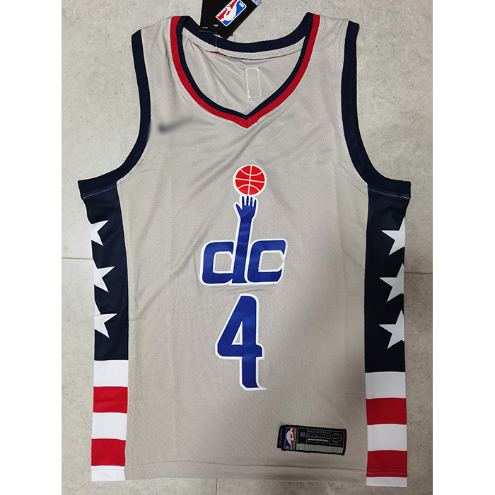 Washington Wizards 4 Russell Westbrook City Edition Gray NBA Jersey 9232456