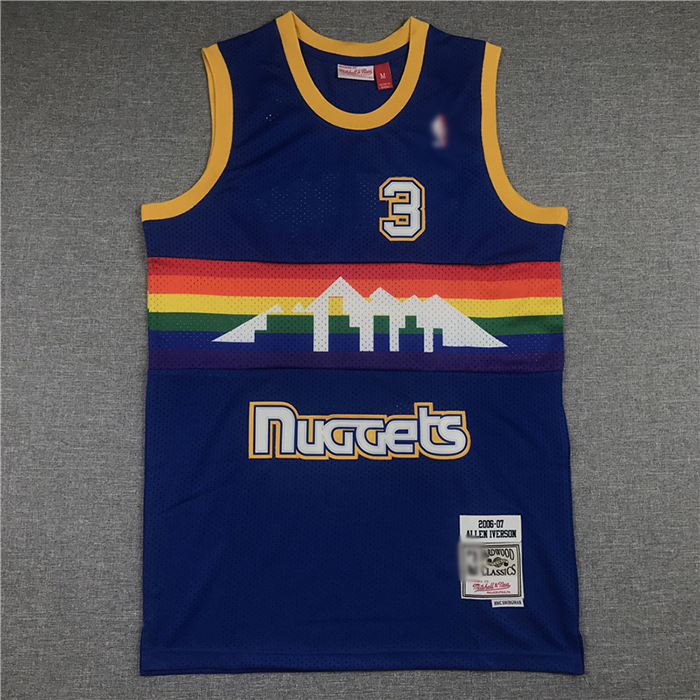 Denver Nuggets 3 Retro Blue Snow Mountain Edition NBA Jersey 5497432
