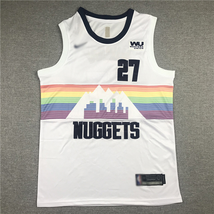 Denver Nuggets 27 White Snow Mountain City Edition NBA Jersey 6957796