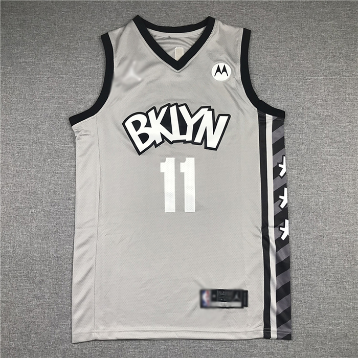 Brooklyn Nets 11 Gray NBA Jersey 5543921