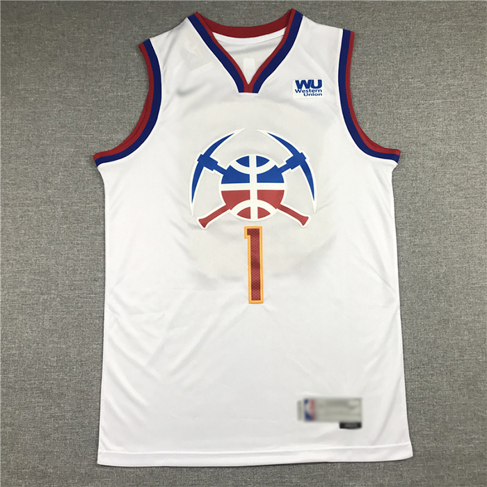 Denver Nuggets 1 White Bonus Edition NBA Jersey 5322538
