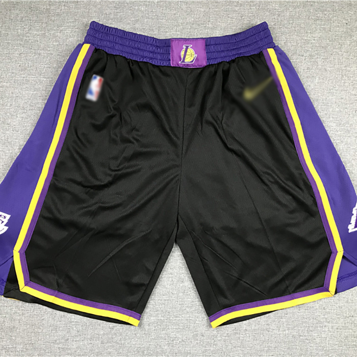 Los Angeles Lakers Black Purple Bonus Edition NBA shorts 1156448
