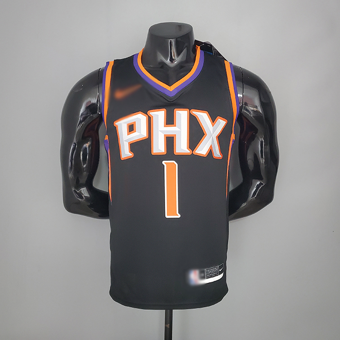 2021 BOOKER 1 PHOENIX Suns Black NBA Jersey 8982897