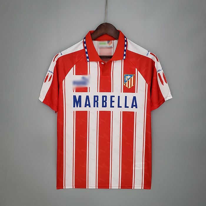 Retro Atletico Madrid 94 95 home Jersey version short sleeve 2073722