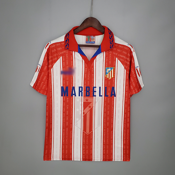 Retro Atletico Madrid 95 96 home Jersey version short sleeve 2964119