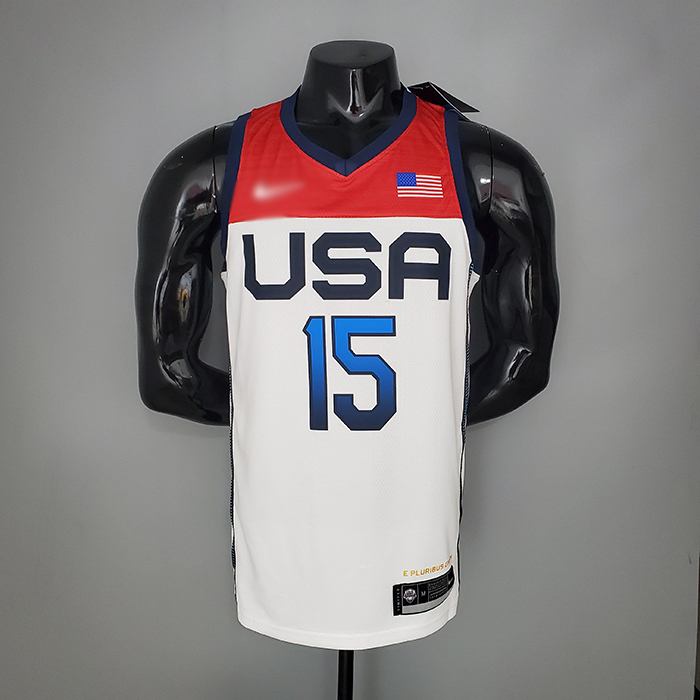 2021 Olympics BOOKER 15 USA Team USA White Red NBA Jersey 8425752