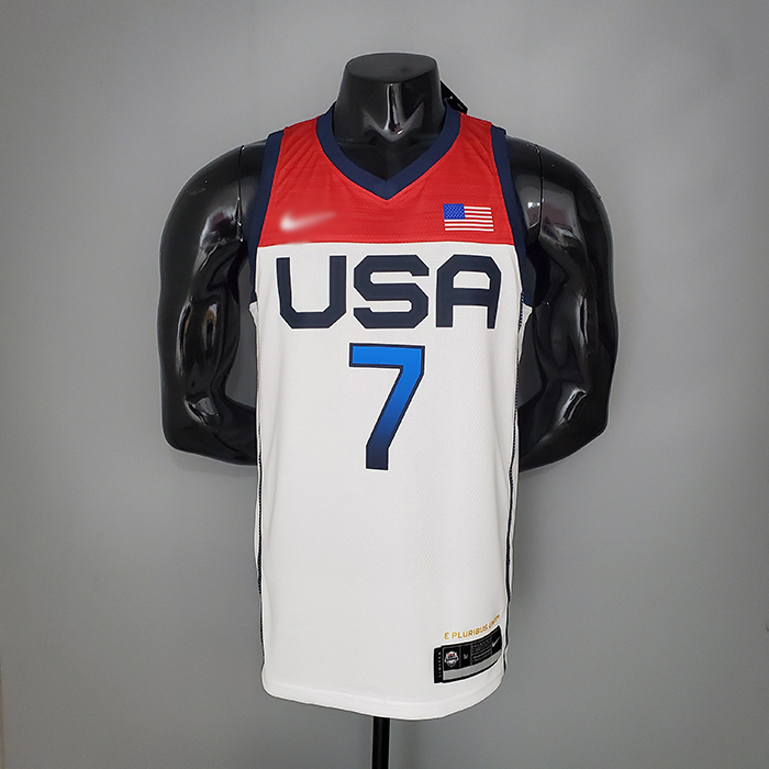 2021 Olympic Games DURANT 7 USA Team USA White Red NBA Jersey 8016941