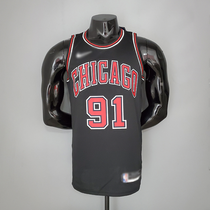 ROOMAN 91 Chicago Bulls black NBA jersey 4095453