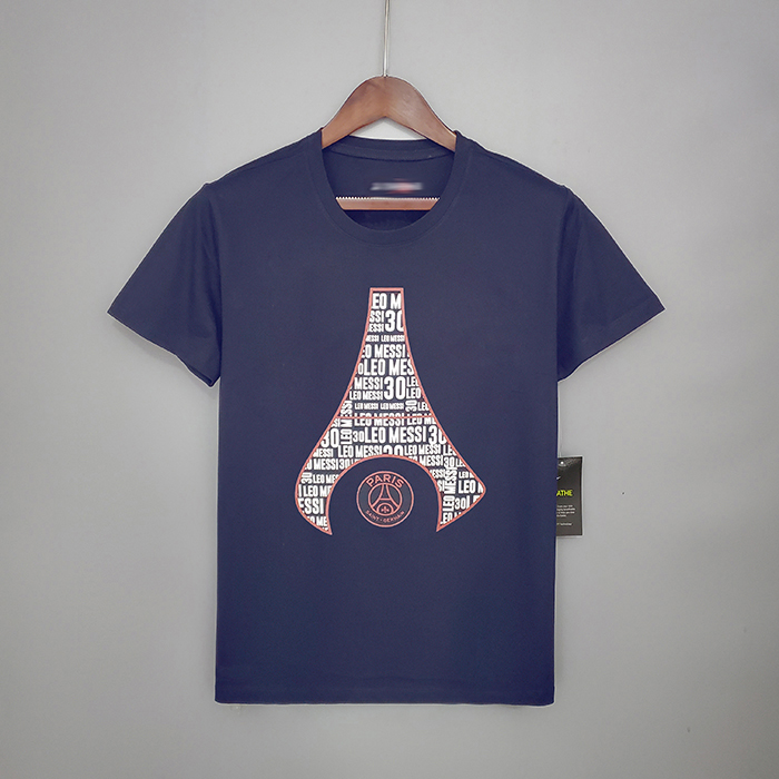 Paris Saint Germain PSG Messi 30 Short sleeve T shirt Navy Blue 7101101