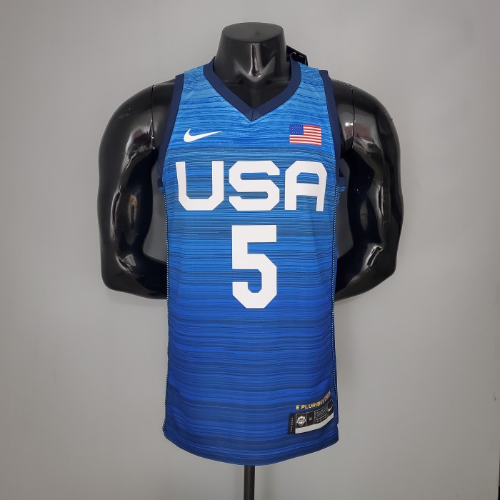 2021 Olympic Games LAVIINE 5 USA Team USA Blue NBA Jersey 7966520