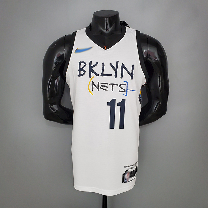 IRVING#11 Brooklyn Nets graffiti white NBA jersey-992882
