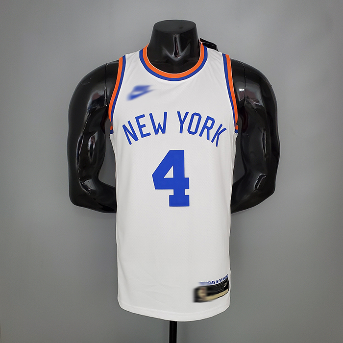 ROSE#4 75th Anniversary Knicks White NBA Jersey-2583076