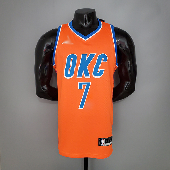 ANTHONY#7 Thunder Jordan Orange NBA Jersey-6878398