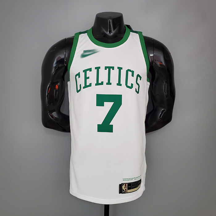 BROWN#7 75th Anniversary Celtics White NBA Jersey-3658571