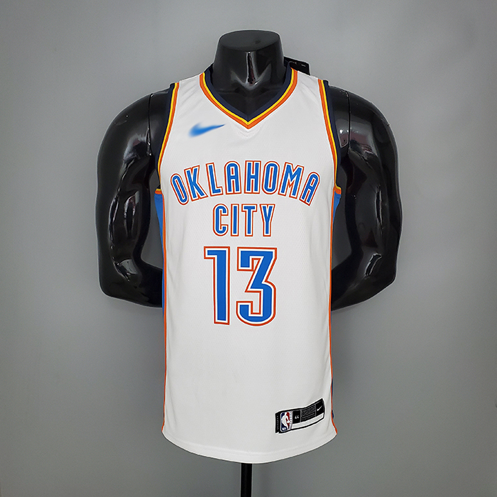 GEORGE#13 Thunder White NBA Jersey-6962253