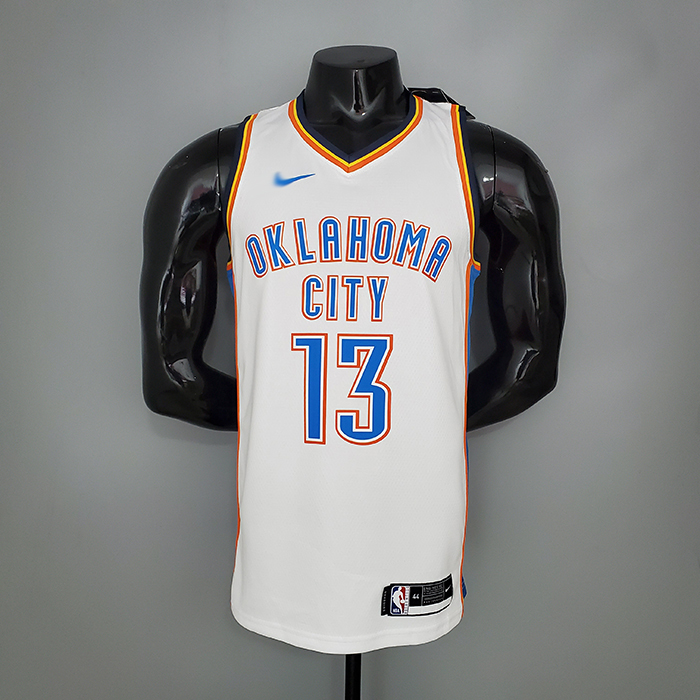 HARDEN#13 Thunder White NBA Jersey-7276457