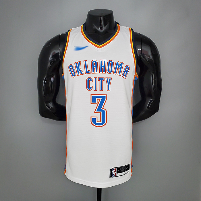 PAUL#3 Thunder White NBA Jersey-3702317