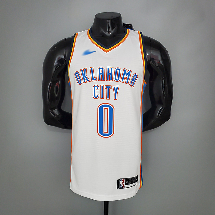 WESTBROOK#0 Thunder White NBA Jersey-3748007