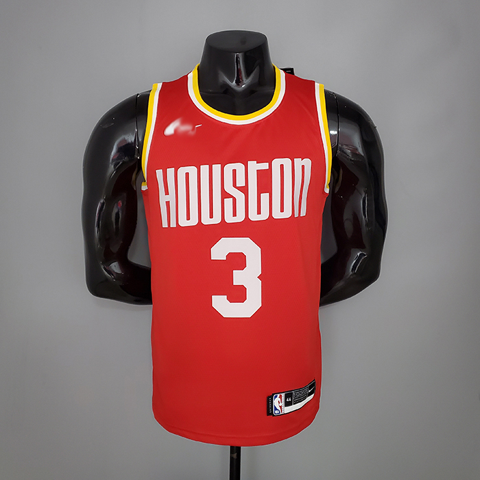 PAUL#3 Rockets Retro Red NBA Jersey-9539942