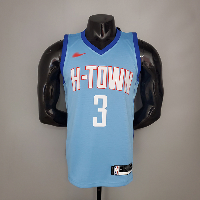 PAUL#3 2021 Rockets City Edition Blue NBA Jersey-5201688