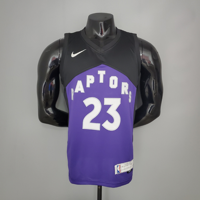 VANVLEET#23 2021 Raptors Bonus Edition Purple and Black NBA Jersey-2180869