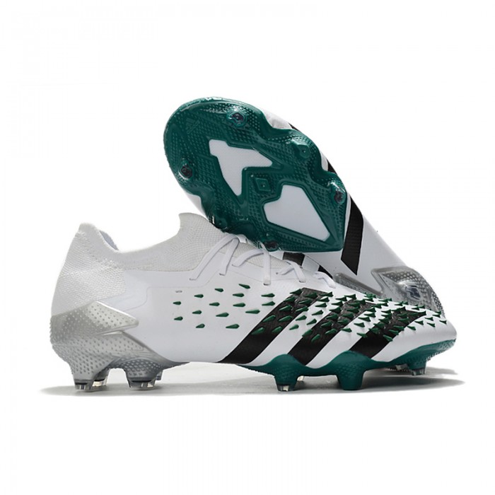 Predator EQT Freak .1 LOW FG Soccer Shoes White Green-3762356