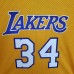 Mitchellness Los Angeles Lakers Yellow No. 34 O'Neial Retro Mesh Short Sleeve-3979520
