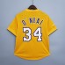 Mitchellness Los Angeles Lakers Yellow No. 34 O'Neial Retro Mesh Short Sleeve-3979520