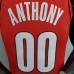 Trail blazer Anthony #00 (JORDAN style) red NBA jersey-5791124