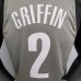 Nets Griffin #2 Flying Man Grey NBA Jersey-2750843