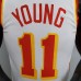 Hawks Young #11 White NBA Jersey-4867289