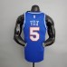 Sacramento Kings Fox #5 Blue NBA Jersey-401199